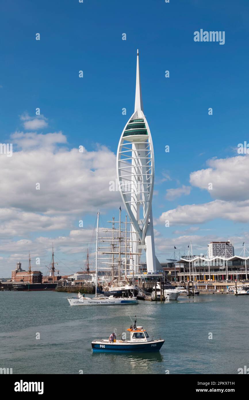 England, Hampshire, Portsmouth, Portsmouth Hafen, Spinnaker Tower Stockfoto