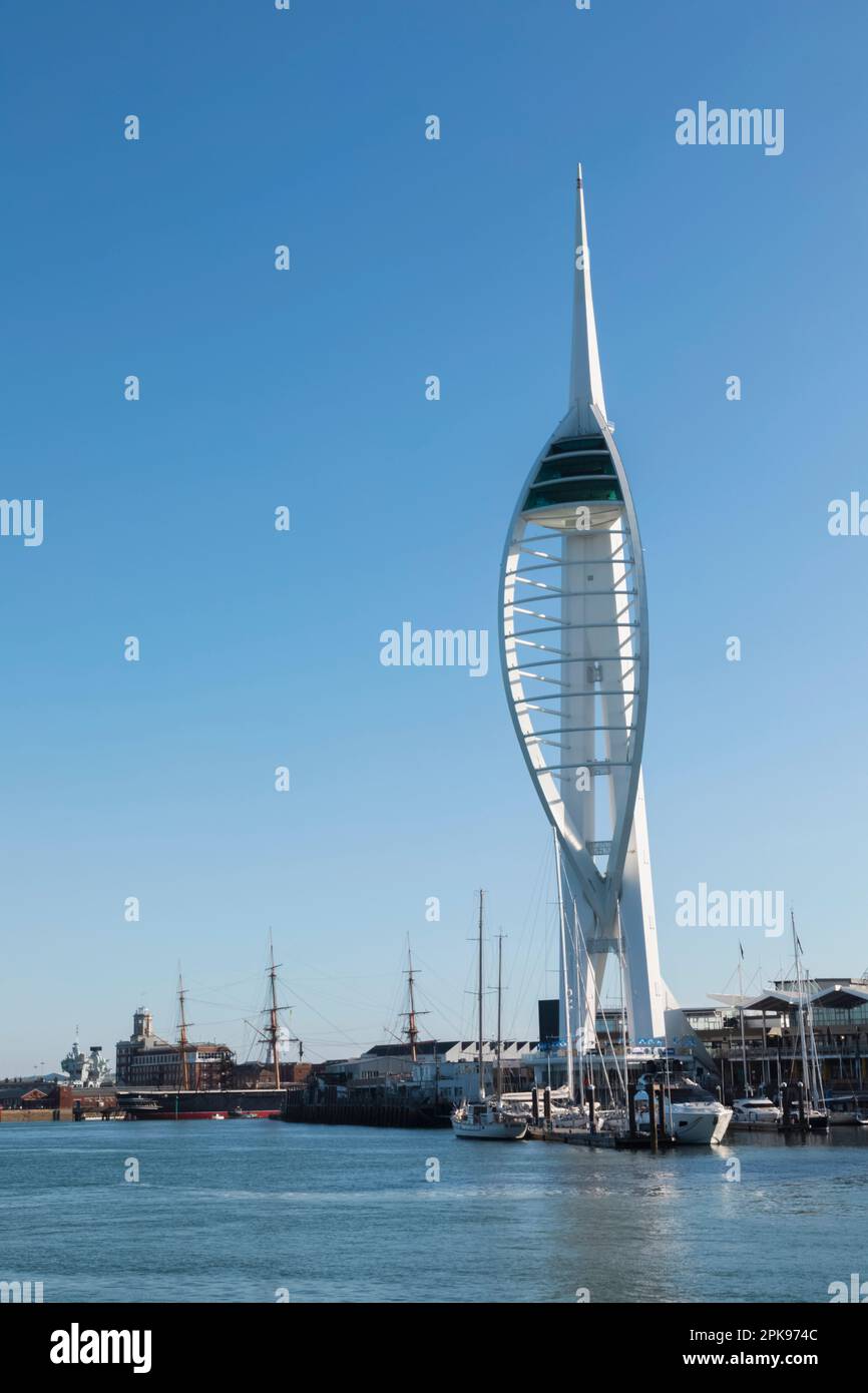 England, Hampshire, Portsmouth, Portsmouth Hafen, Spinnaker Tower Stockfoto