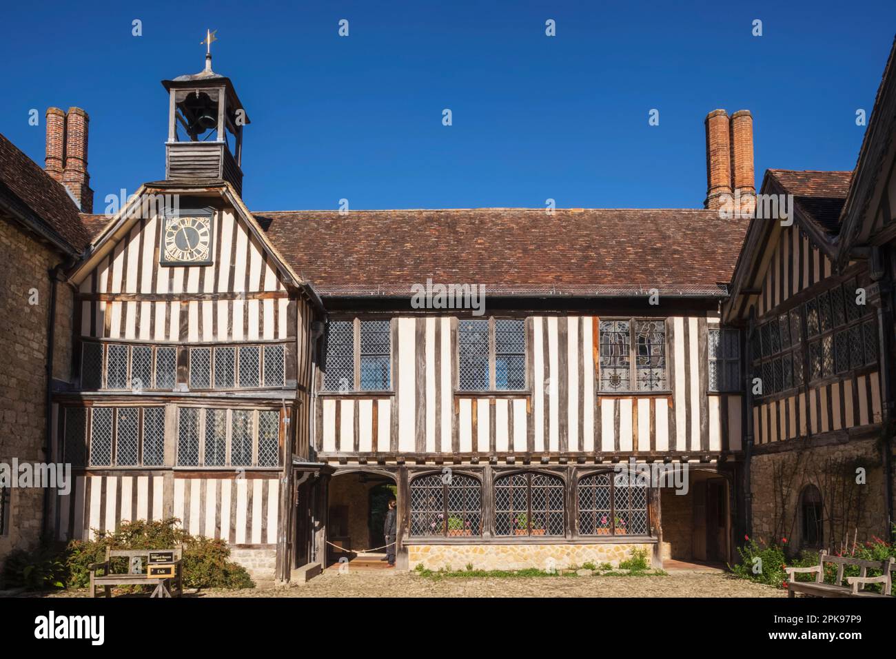 England, Kent, Sevenoaks, Ightham Mote, Herrenhaus aus dem 14. Jahrhundert Stockfoto