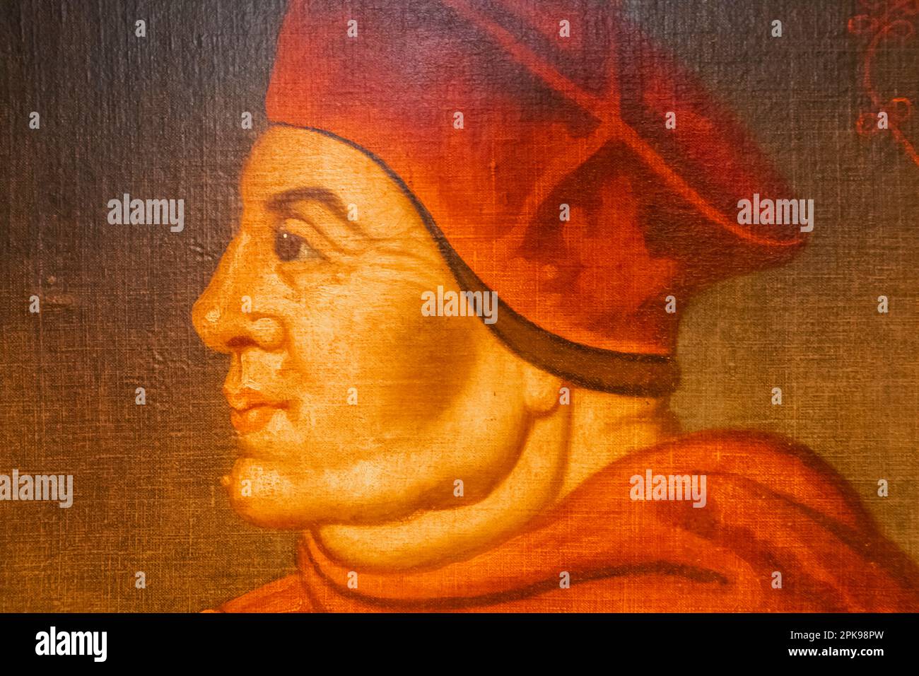 England, Kent, Hever, Hever Castle, Portrait von Thomas Wolsey, ehemaliger Lordkanzler von Großbritannien Stockfoto
