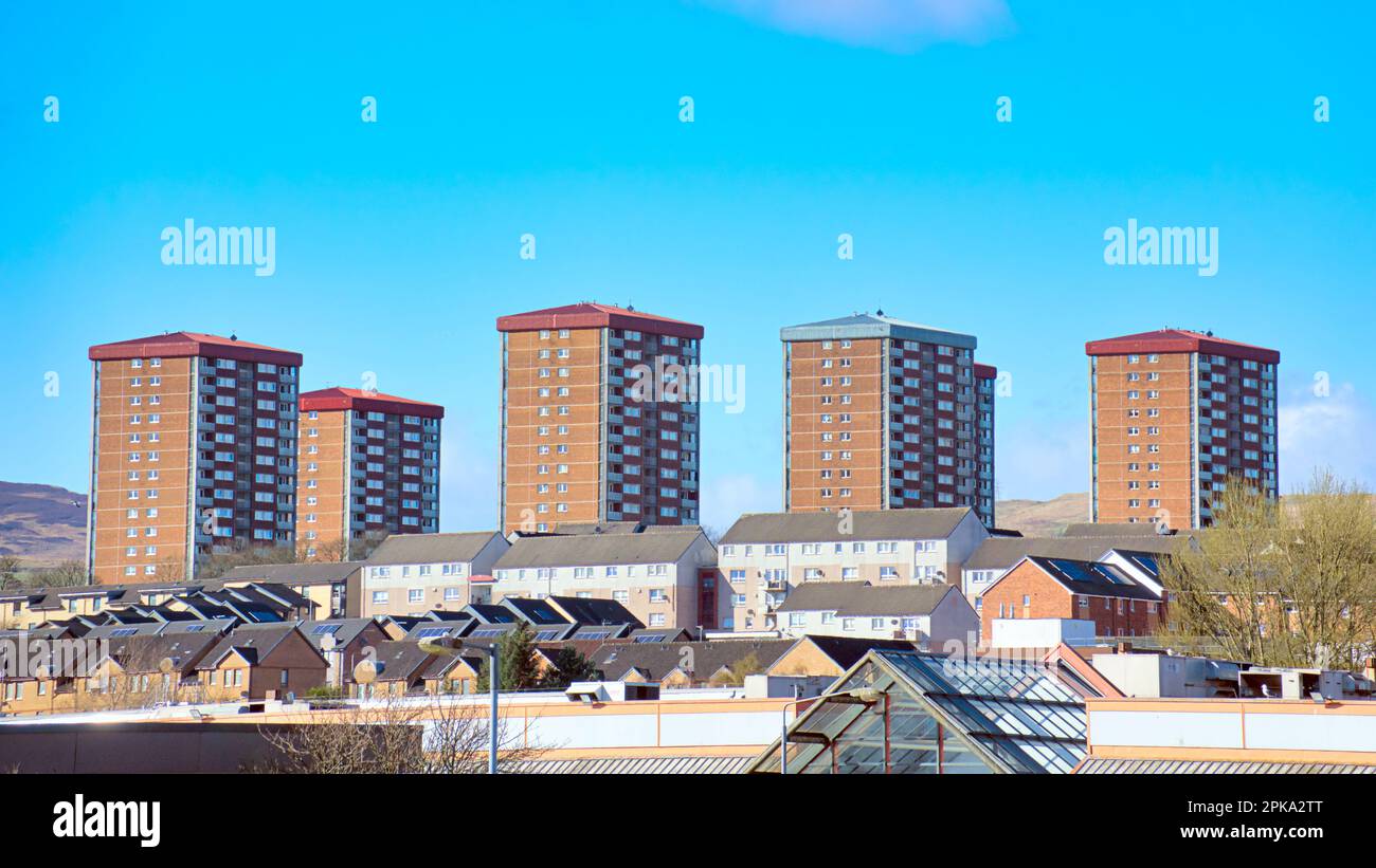 stadtwohnung in Clydebank Stockfoto