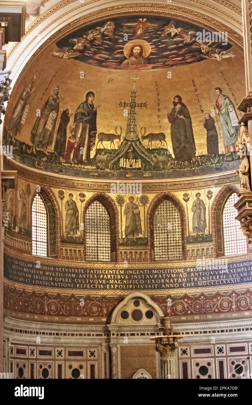 Die Archbasilika des Heiligen Johannes Lateran in Rom, Italien Stockfoto