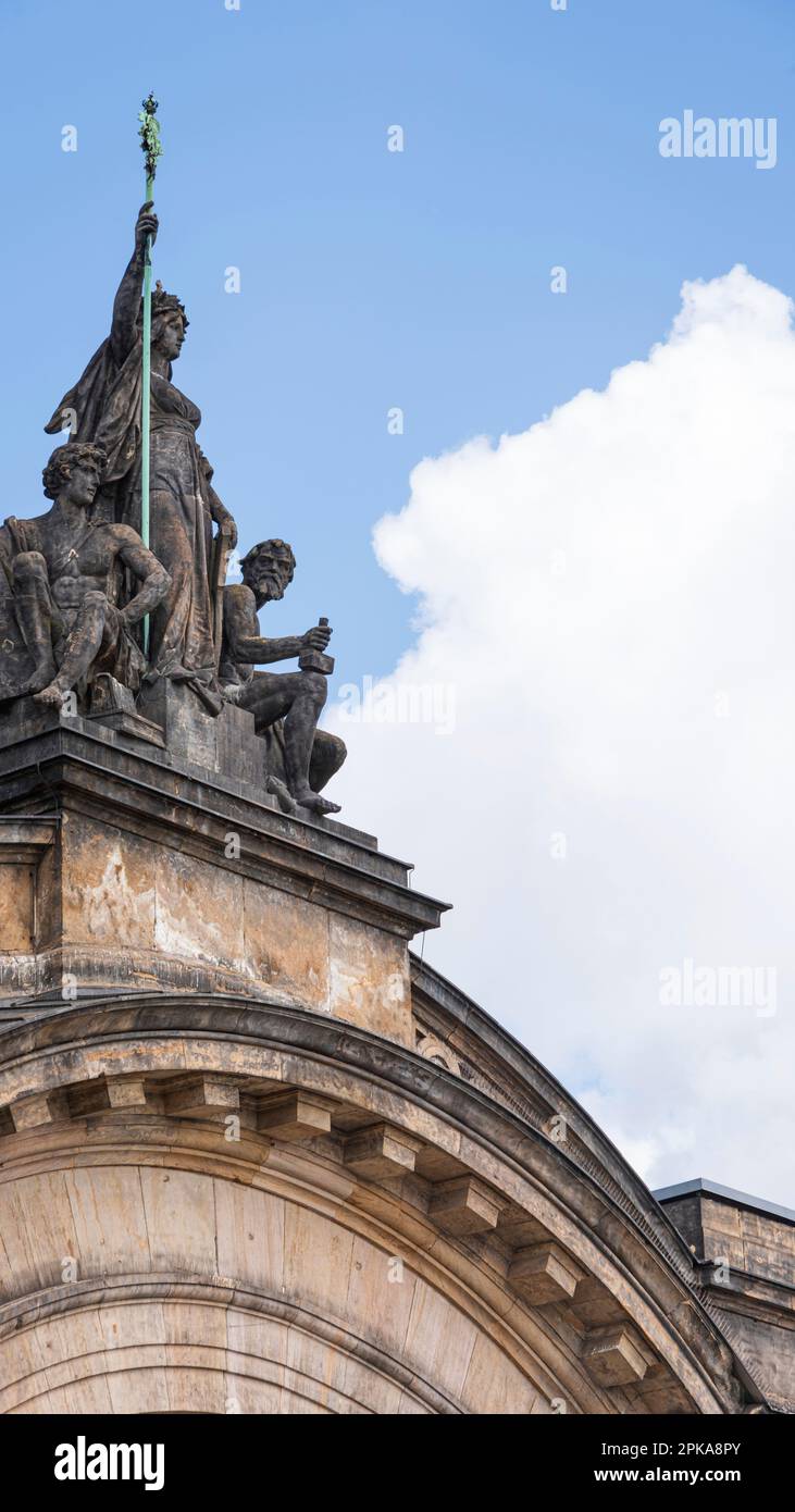 Dresden: Am Hauptbahnhof. Sachsen. Stockfoto