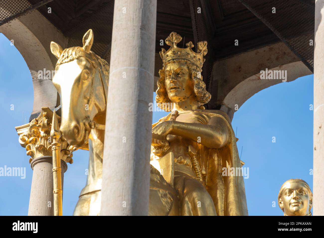 Golden Rider im Alten Rathaus, Magdeburg, Deutschland Stockfoto