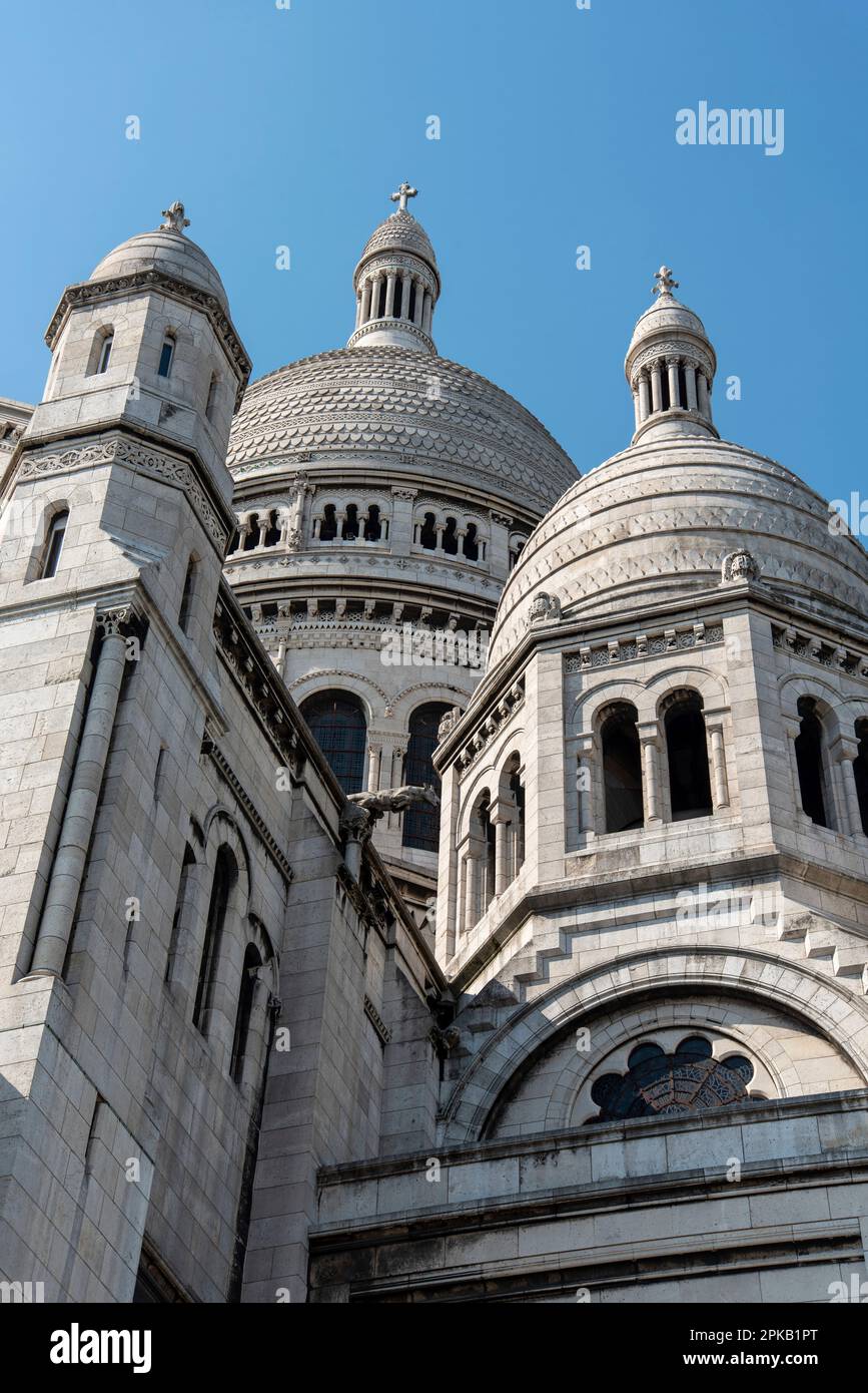 Schöne berühmte Kirche Sacre Coeur in Paris, Frankreich Stockfoto