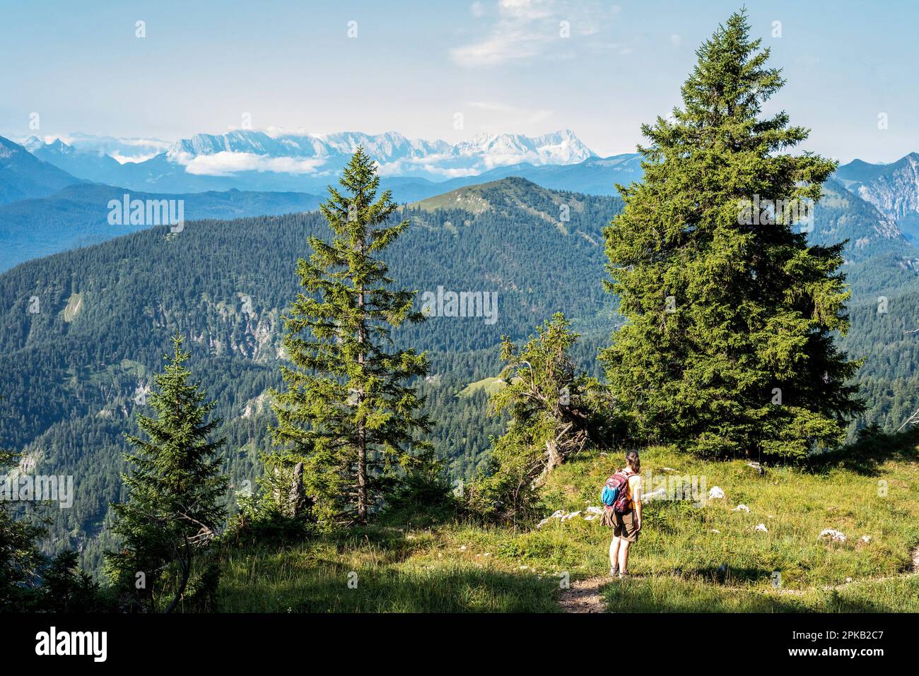 Wandern in den bayerischen alpen rund um Lenggries, Deutschland Stockfoto