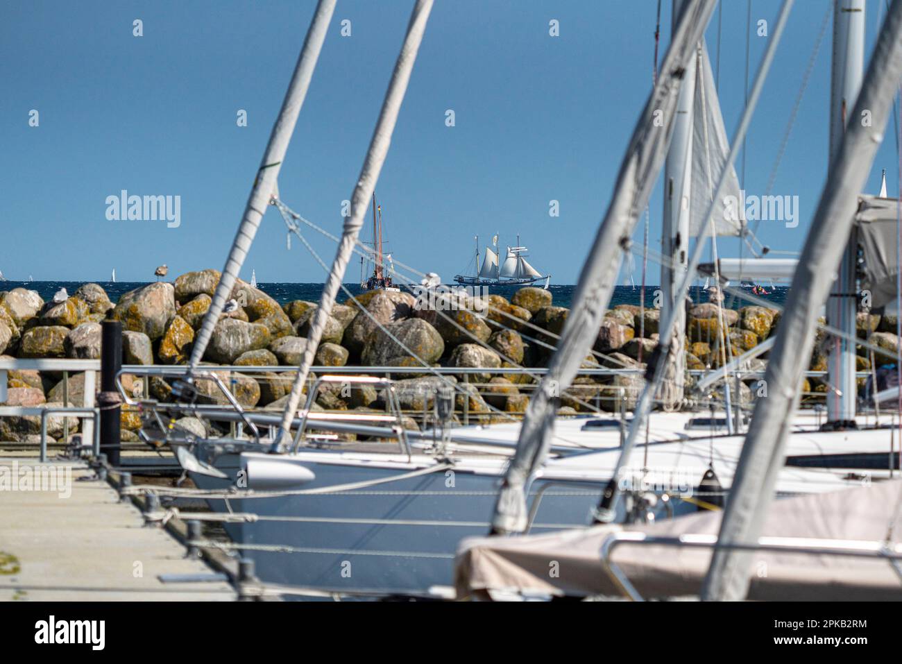 Segelboote während der Kieler Woche, Schleswig-Holstein, Deutschland Stockfoto