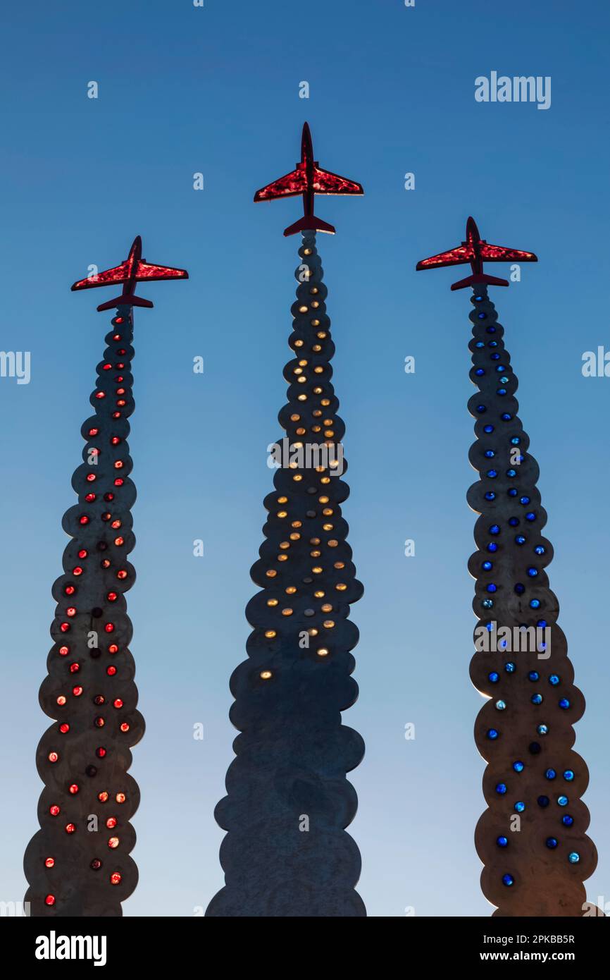 England, Dorset, Bournemouth, Gedenkskulptur für Piloten, die bei Flugzeugabstürzen getötet wurden Stockfoto
