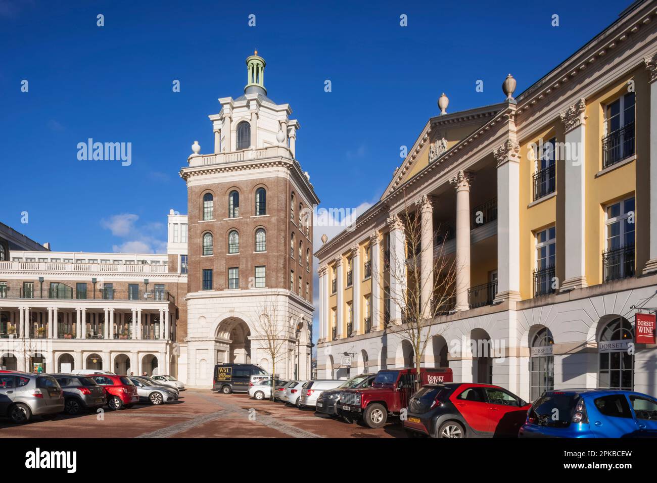 England, Dorset, Dorchester, Poundberry Village, The Village Centre Stockfoto