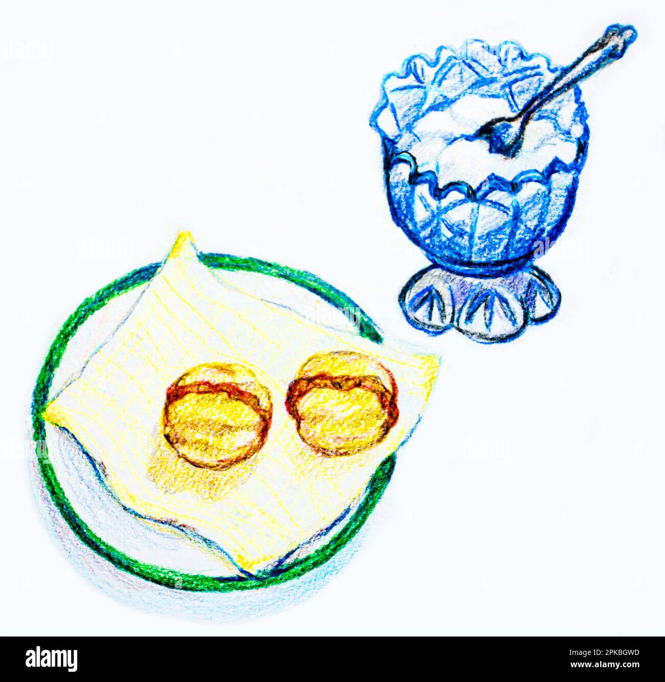 Zuckerdose mit Zucker mit orientalischen Süßigkeiten auf weißem Hintergrund Stockfoto