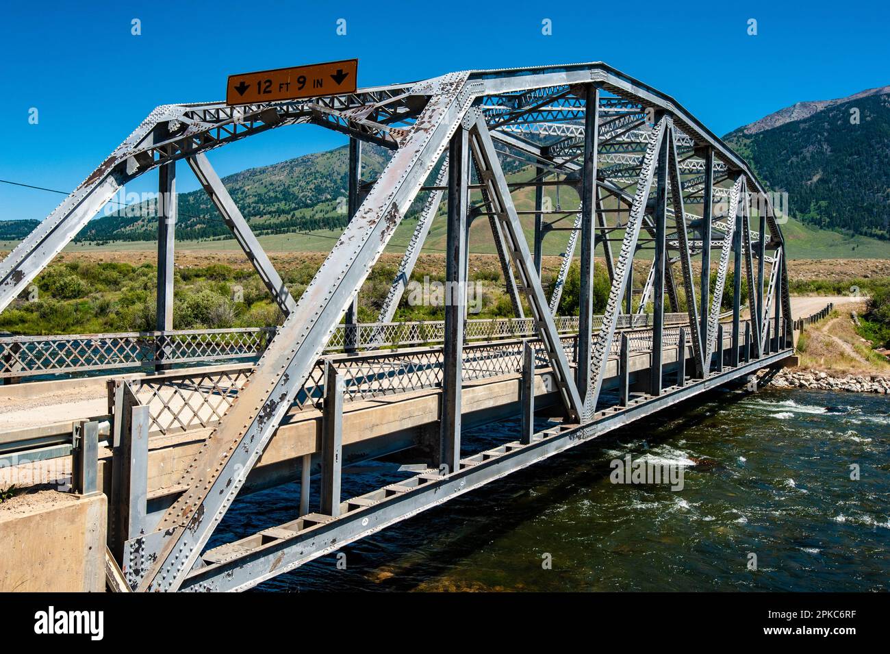 Fliegenfischen In Montana Stockfoto