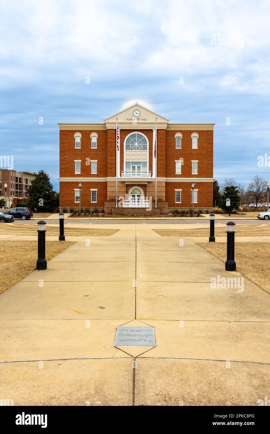 Tupelo, MS - Januar 2023: Rathaus von Tupelo in Tupelo, Mississippi Stockfoto