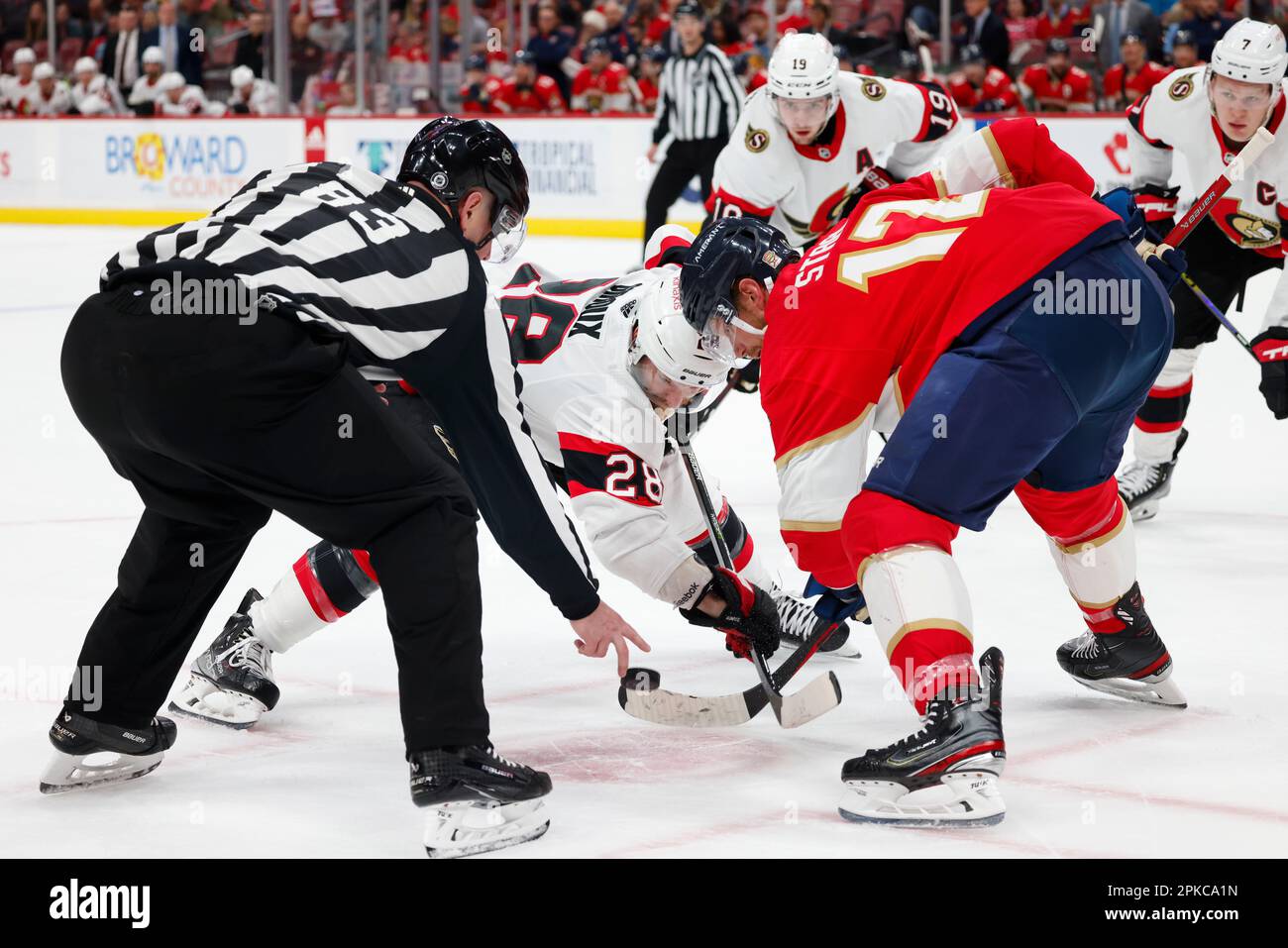 Florida Panthers center Eric Staal (12) and Ottawa Senators right wing ...