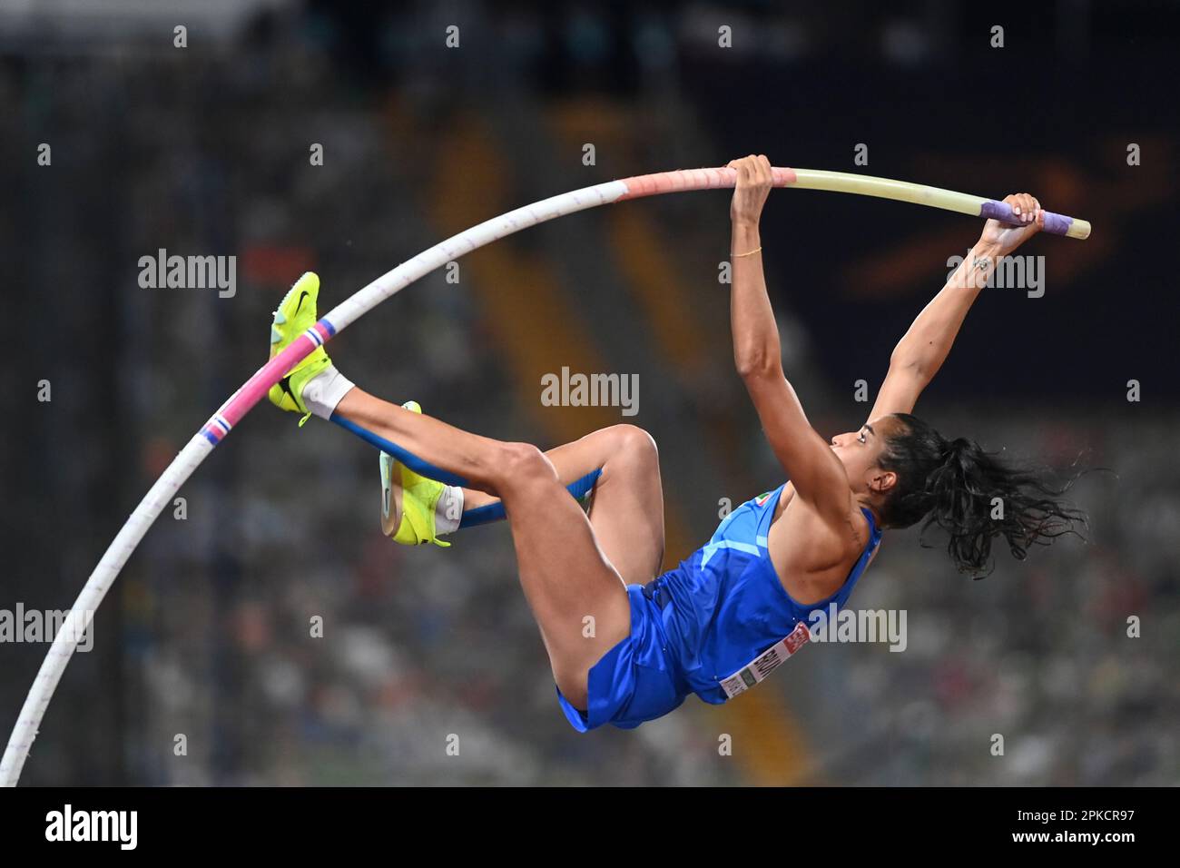 Roberta Bruni (Italien). Mastgewölbe-Frauen. Europameisterschaft München 2022. Stockfoto