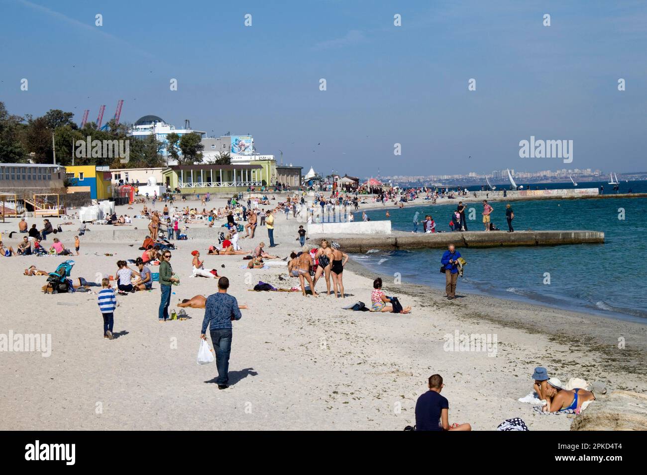 Badestrand, Odessa, Ukraine Stockfoto