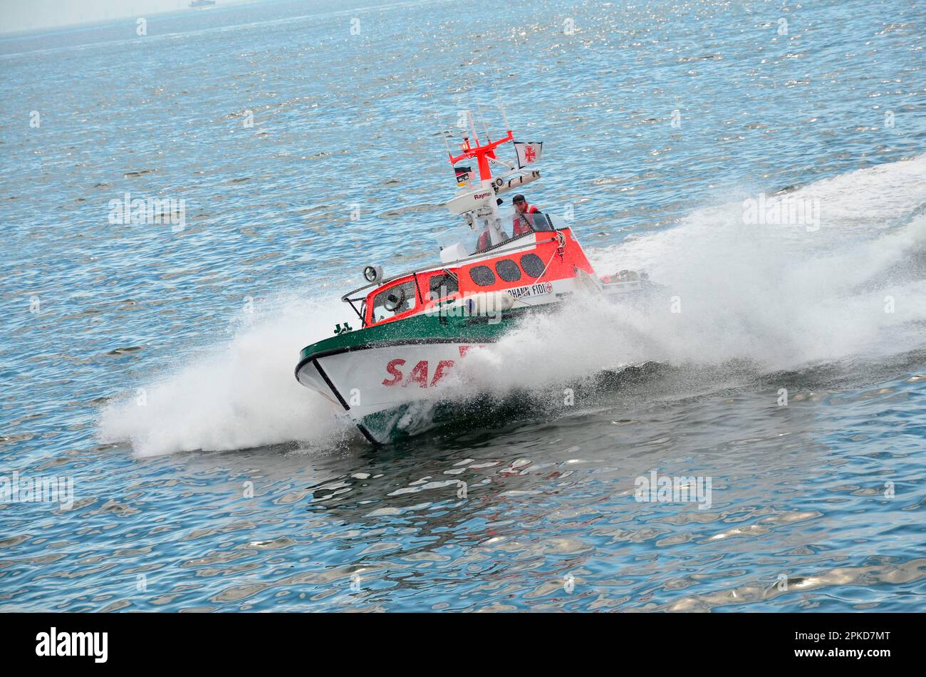 Nordsee, Seenotrettung, Rettungsboot, DGzRS, menschliche Rettung, Norderney, Deutschland Stockfoto