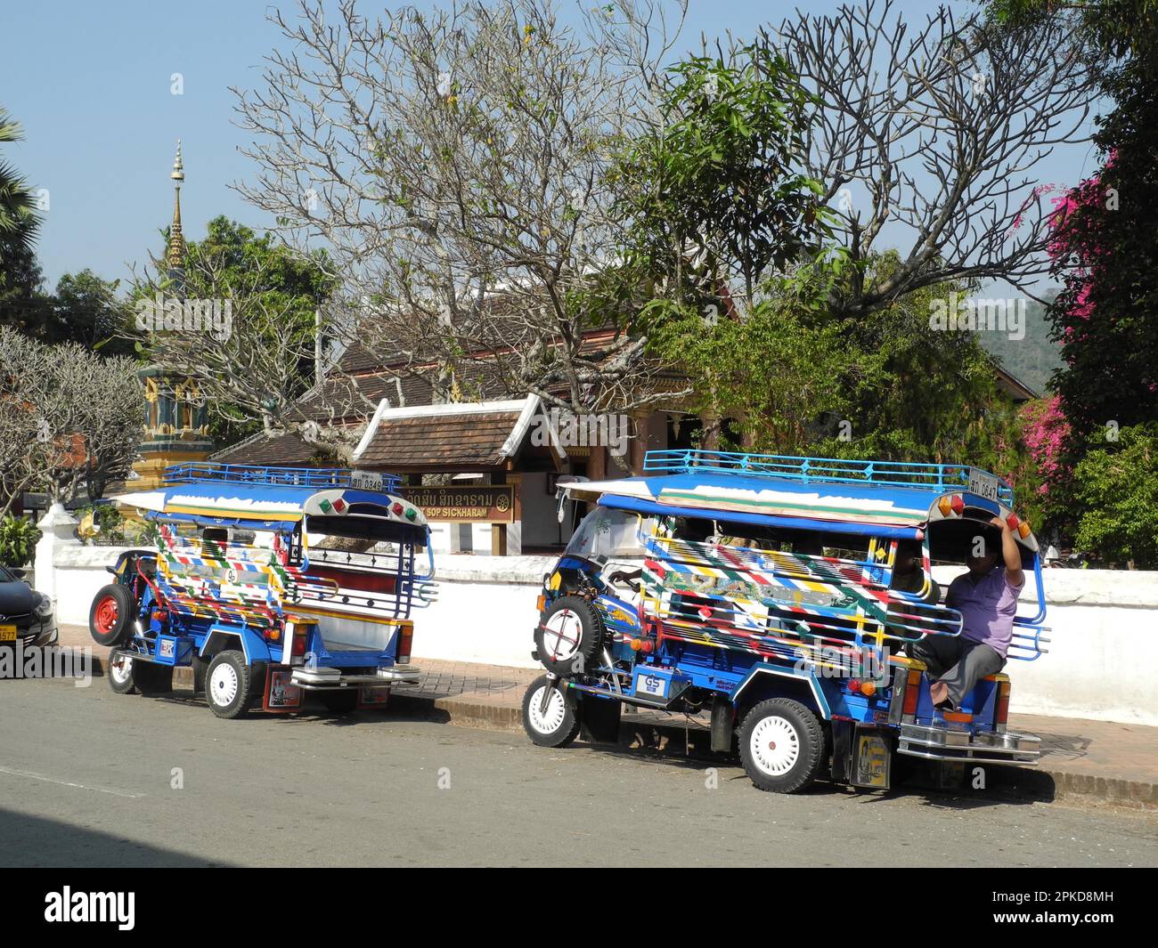 Tuk Tuk, lokales Taxi, Luang Prabang, Luang Prabang Provinz, Laos Stockfoto