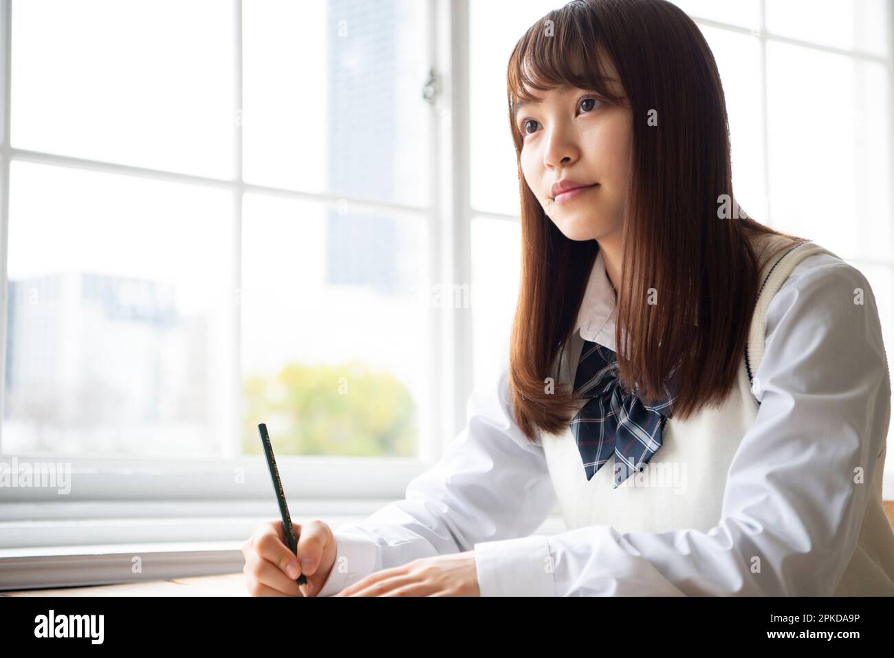 High-School-Mädchen studieren Stockfoto