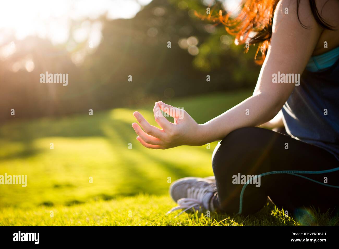Hände in Chimdraa-Pose Stockfoto