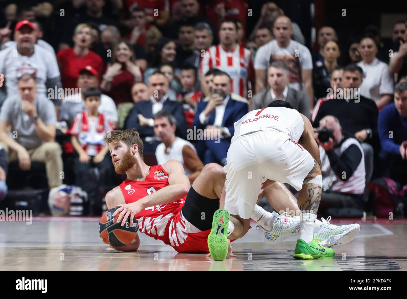 Belgrad, Serbien, 6. April 2023. Thomas Walkup Von Olympiacos Piraeus ...