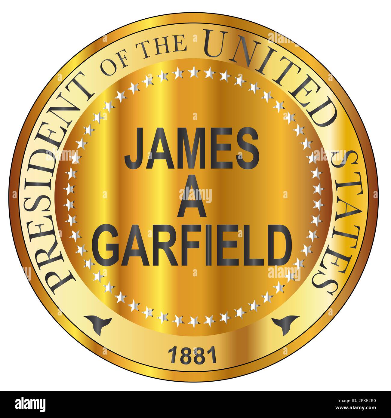 James, Ein Garfield-Präsident der Vereinigten Staaten von Amerika Stockfoto