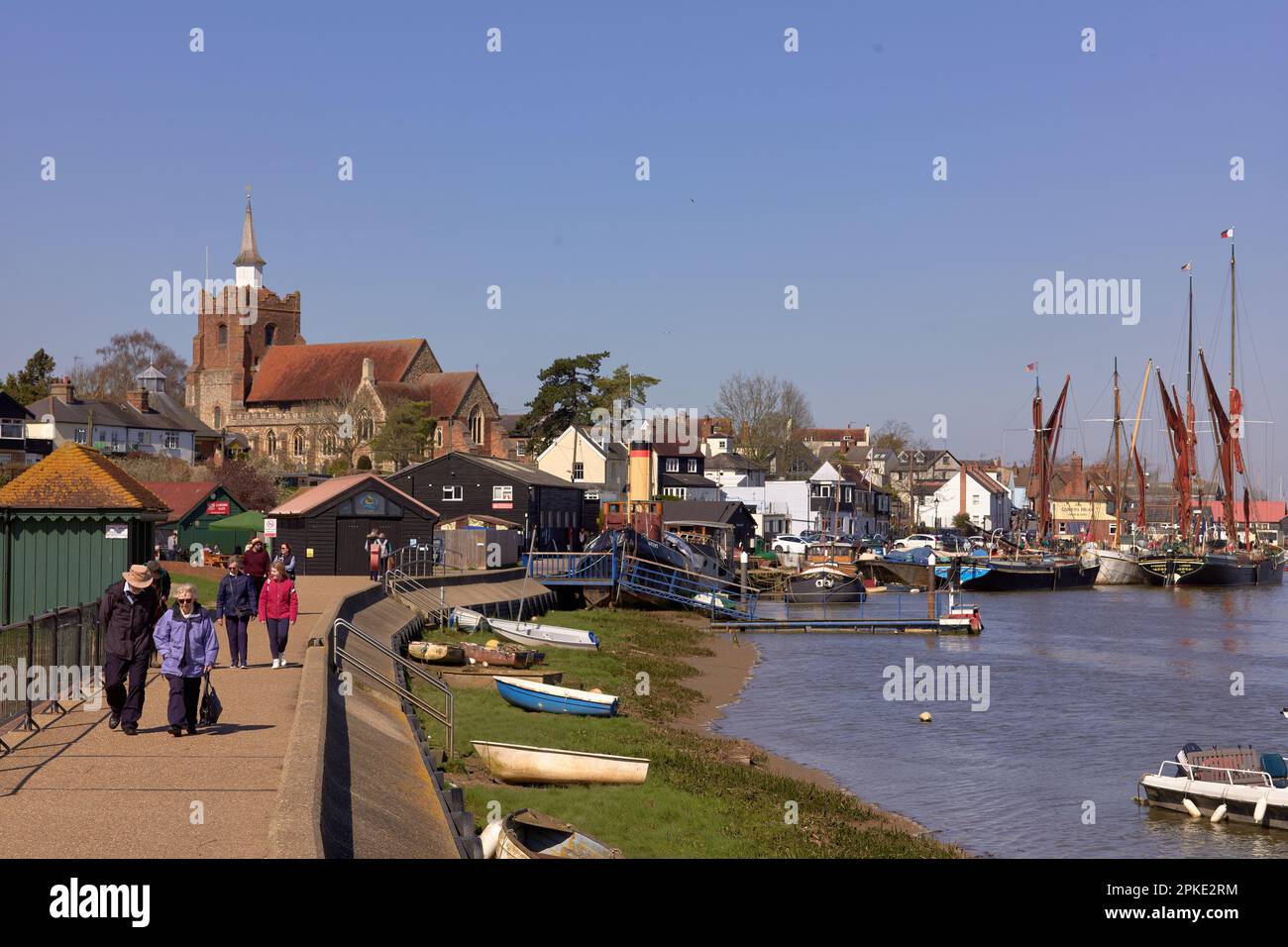 Maldon Promenade Park, Essex, England, Großbritannien - Frühjahr 2023 Stockfoto