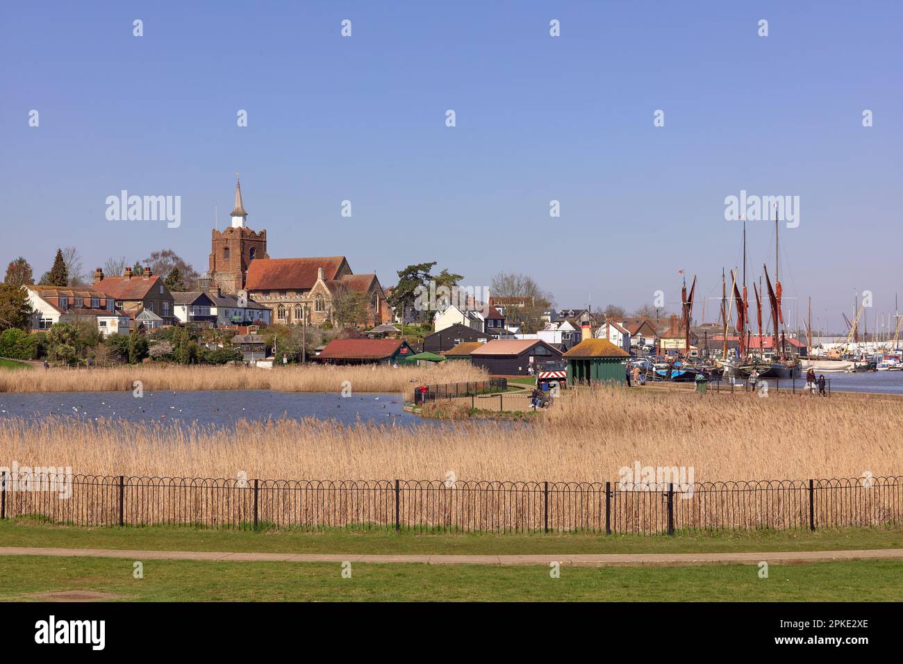 Maldon Promenade Park, Essex, England, Großbritannien - Frühjahr 2023 Stockfoto