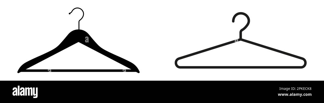 Symbolsymbol für Kleiderbügel einfaches Design Stock Vektor