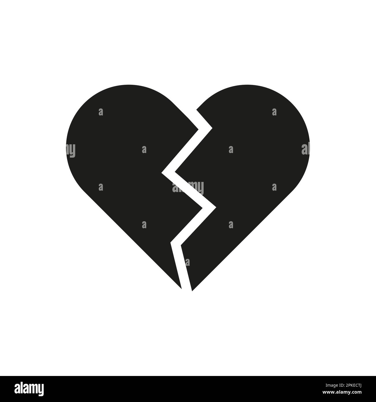Heart Crash Icon einfaches Design Stock Vektor
