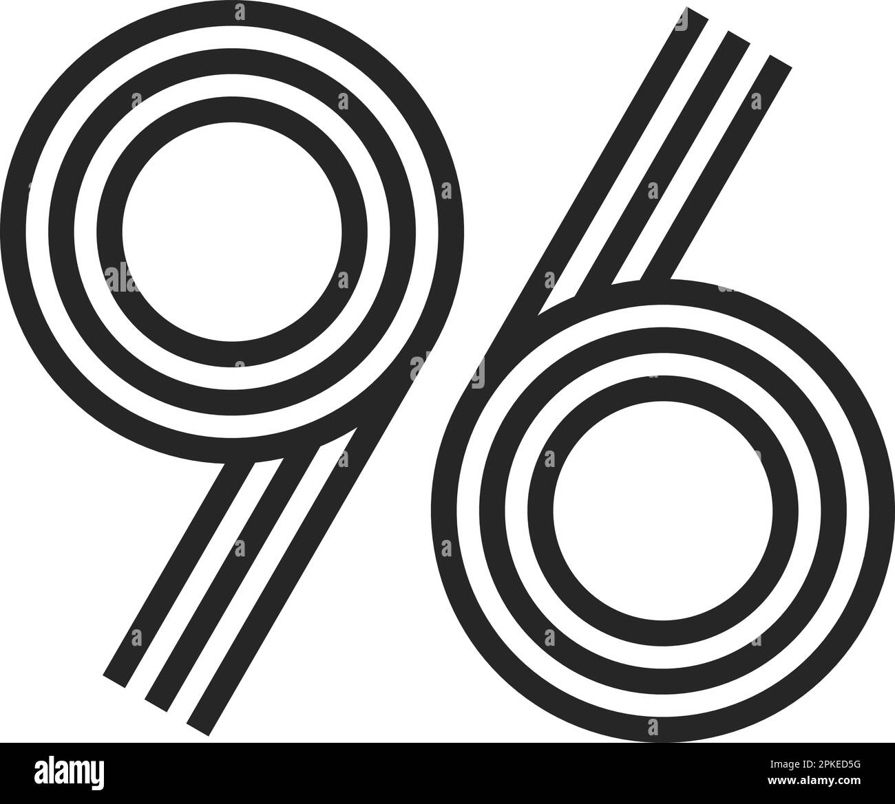 96-zeilige Figur Symbol einfaches Design Stock Vektor