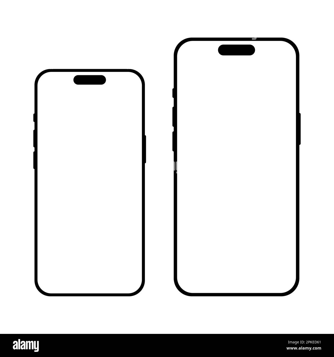 Vinnitsa, Ukraine - 24. März 2023: Modell-iphone-Smartphones. Vektor-Editordarstellung Stock Vektor