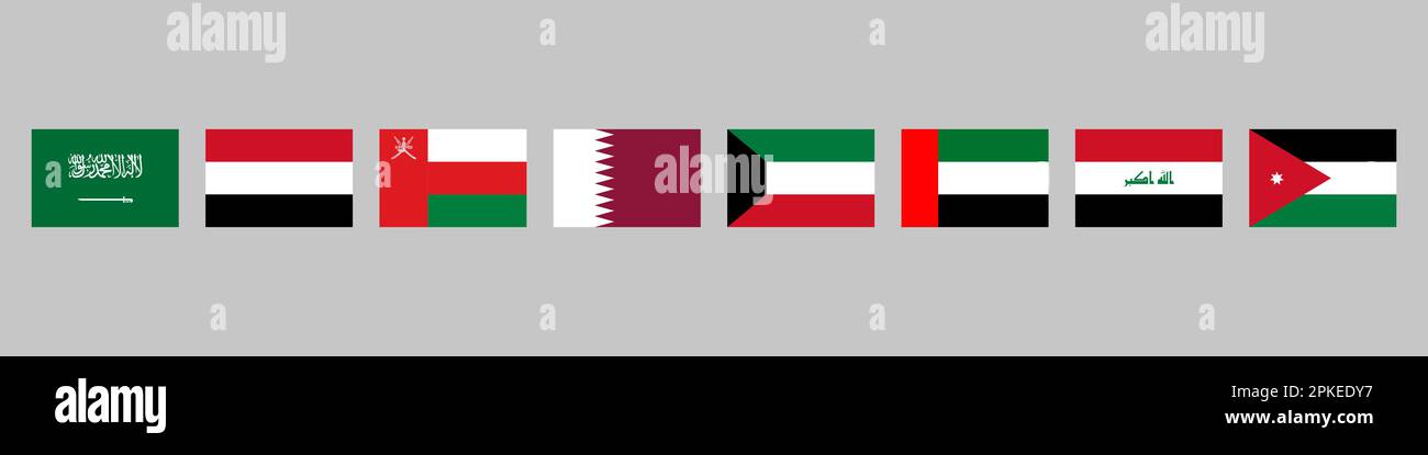 Offizieller Hintergrund der nationalen Flagge der Arabischen Halbinsel Stock Vektor