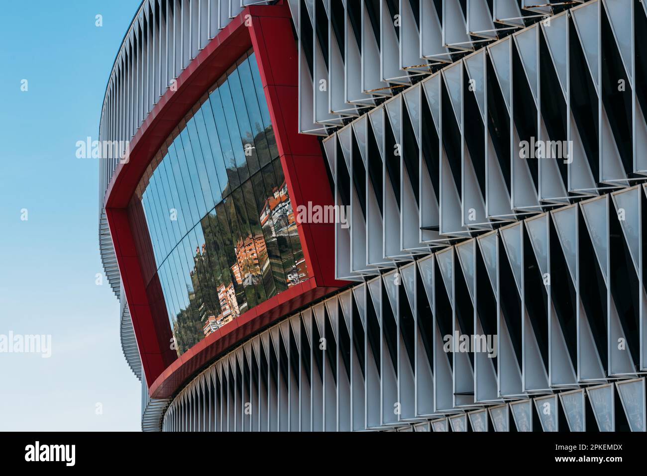 Bilbao, Spanien - 5. April 2023 - Fußballstadion San Mames, Heimstadion von Athletic Bilbao im Stadtzentrum Stockfoto