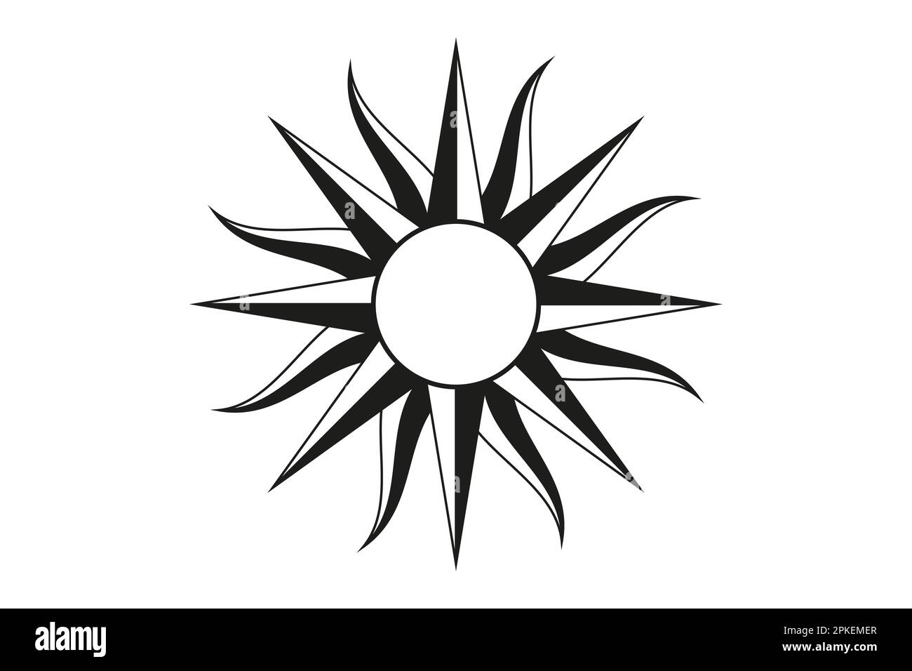Sun Symbol Symbol einfaches Design Stock Vektor