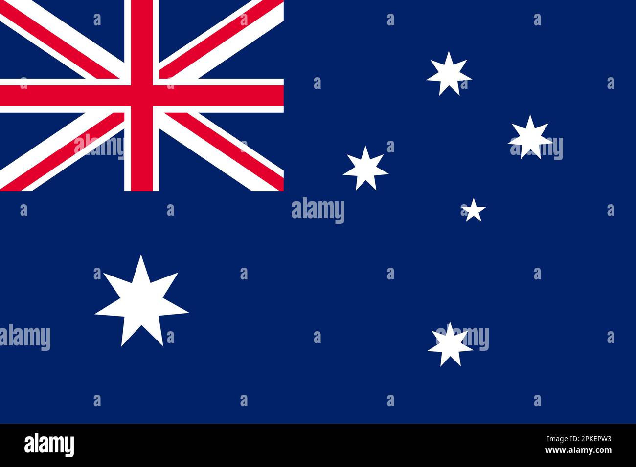 Offizieller Hintergrund der australischen Nationalflagge Stock Vektor