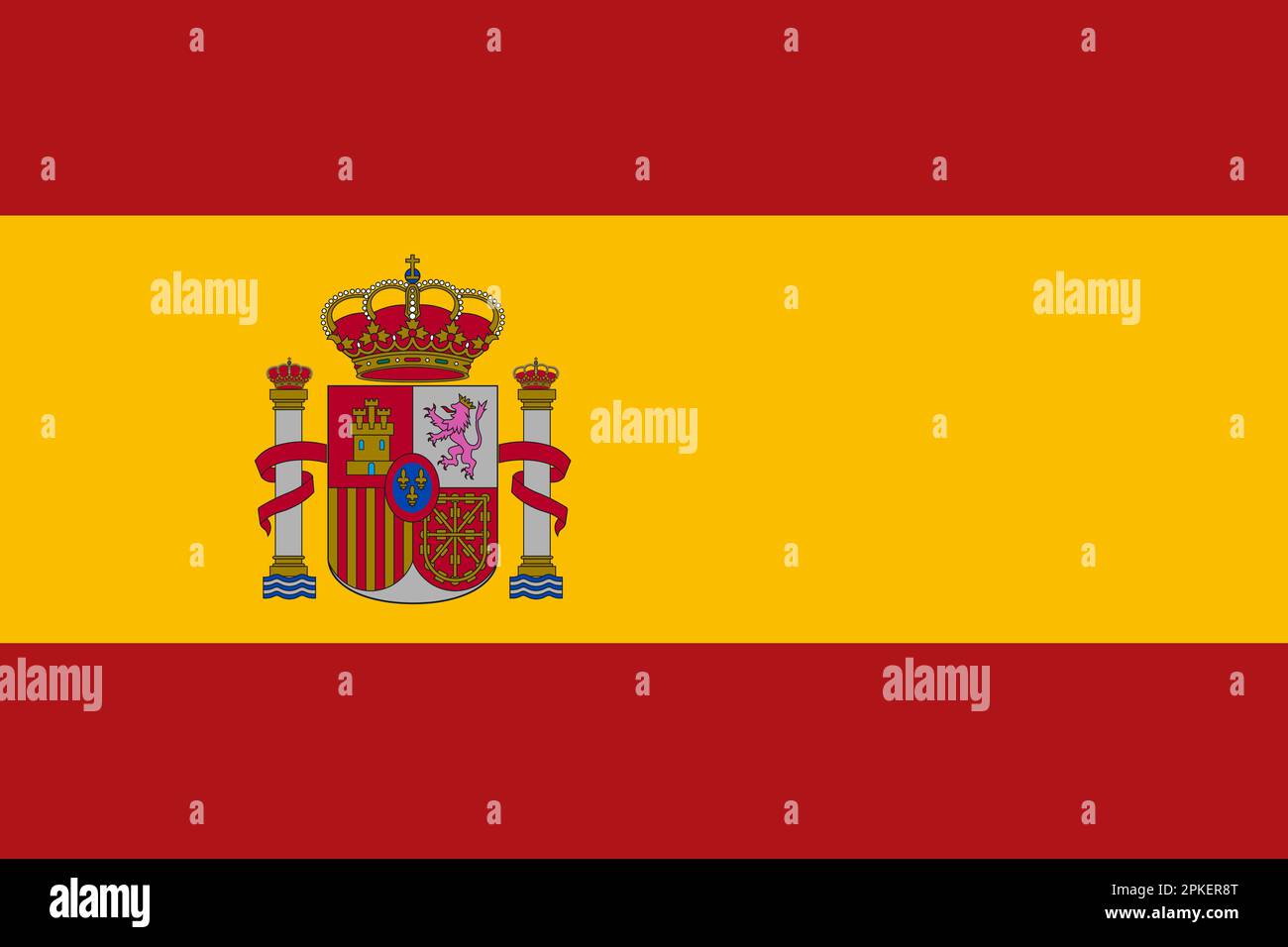 Offizieller Hintergrund der spanischen Flagge Stock Vektor