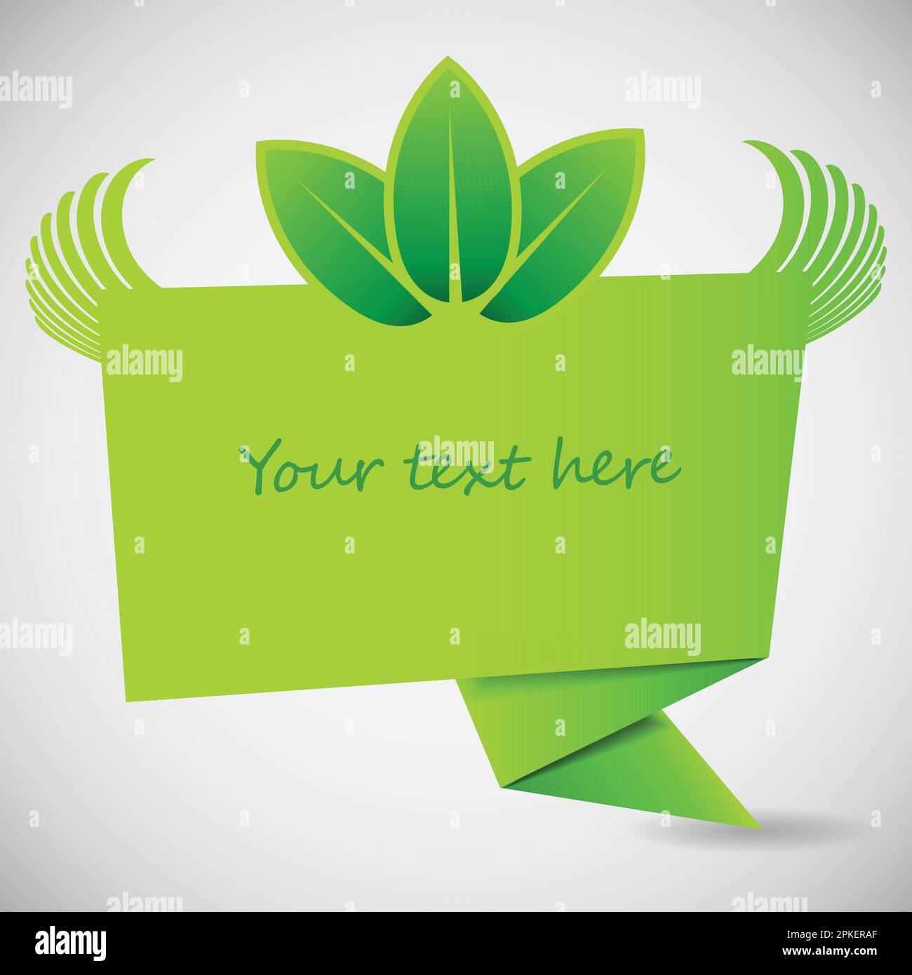 Green Eco Sprechblase Stock Vektor