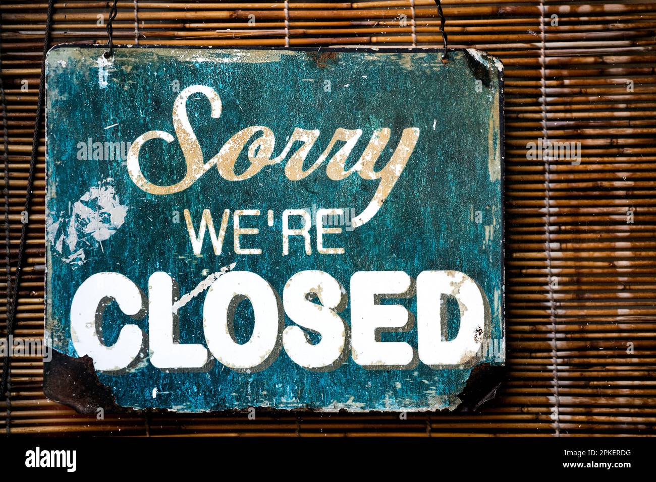 WA24139-00....WASHINGTON - geschlossenes Schild in Seattle.Business Stockfoto