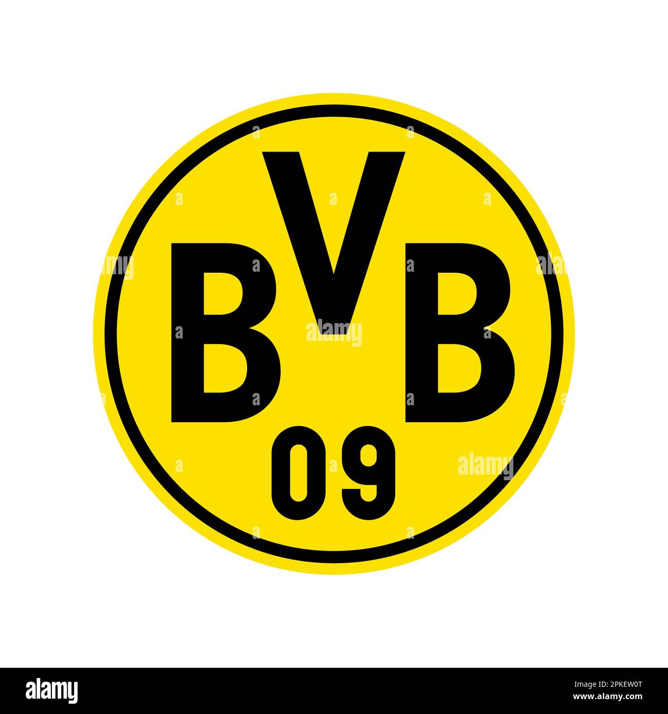 Vinnitsa, Ukraine - 08. November 2022: Fußball Borussia Dortmund. Vektorgrafik redaktionelle Illustration Stock Vektor