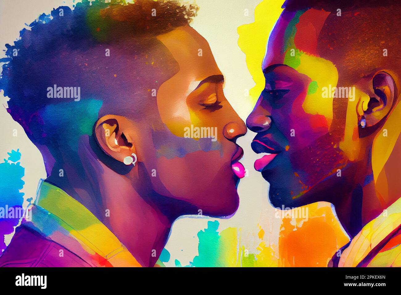 Sagt Man Schwarzer Oder Farbiger Ein leidenschaftliches Porträt von zwei schwarzen, schwulen Männern