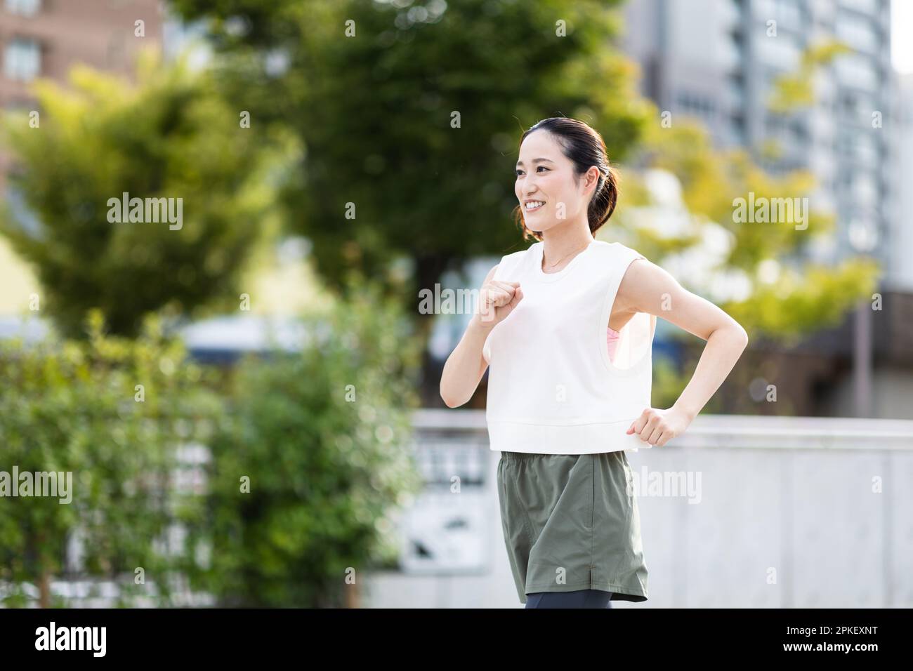 laufenden Frau Stockfoto