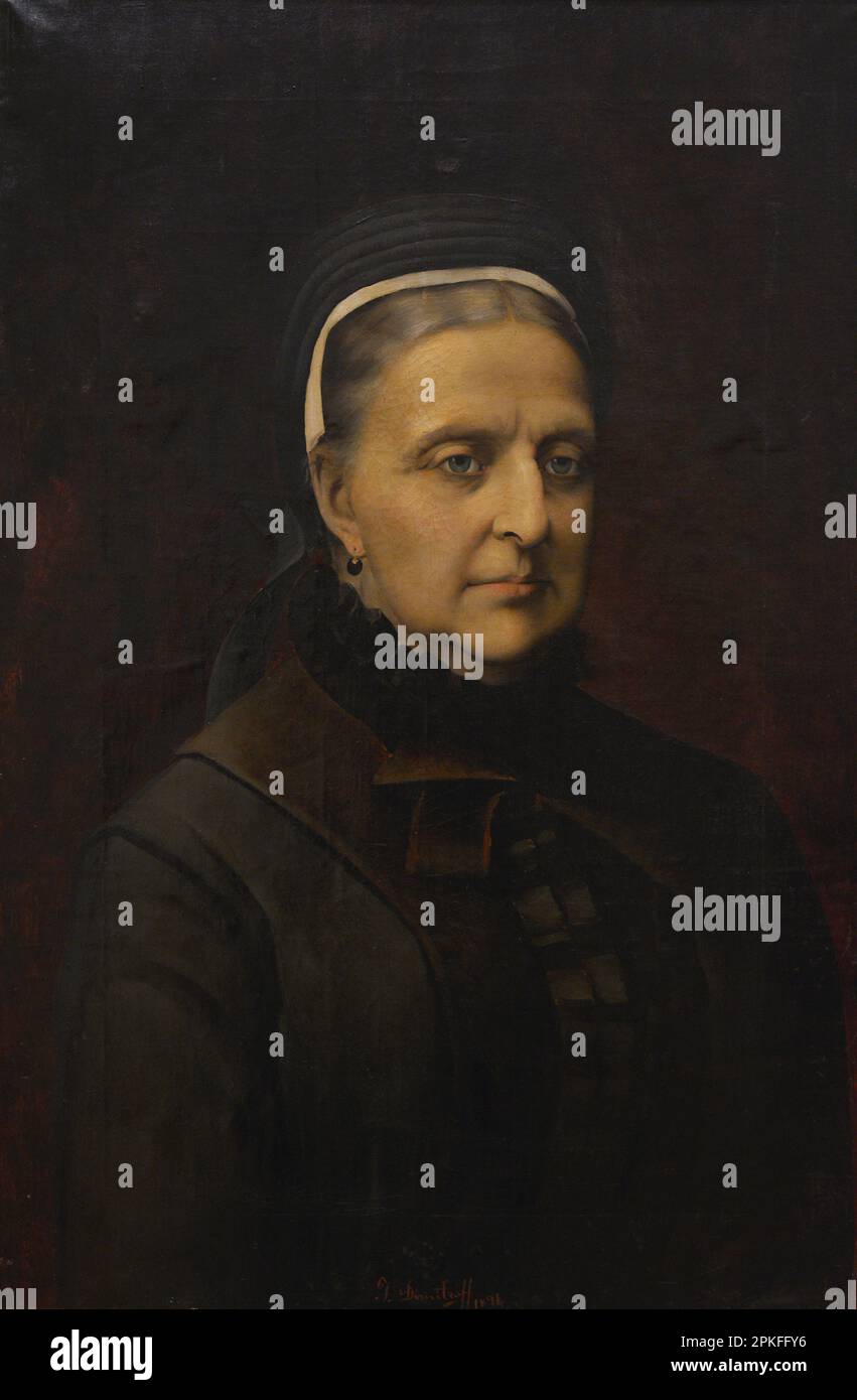 Prinzessin Clémentine von Orleans (1817-1907). Prinzessin von Sachsen-Coburg-Gotha und herzogin in Sachsen. Haus von Orleans. Mutter von Zar Ferdinand I. von Bulgarien. Porträt von Ivan Dimitrov (1850-1944), 1894. Teil der Sammlung von Zar Ferdinand I. National Art Gallery Sofia. Bulgarien. Stockfoto