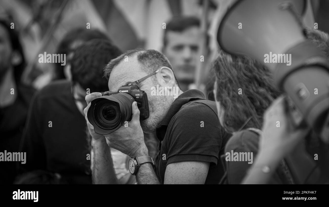 Zivile Proteste in der Stadt Rehovot Israel gegen den geplanten Wechsel der israelischen Regierung zum Obersten Gerichtshof Stockfoto