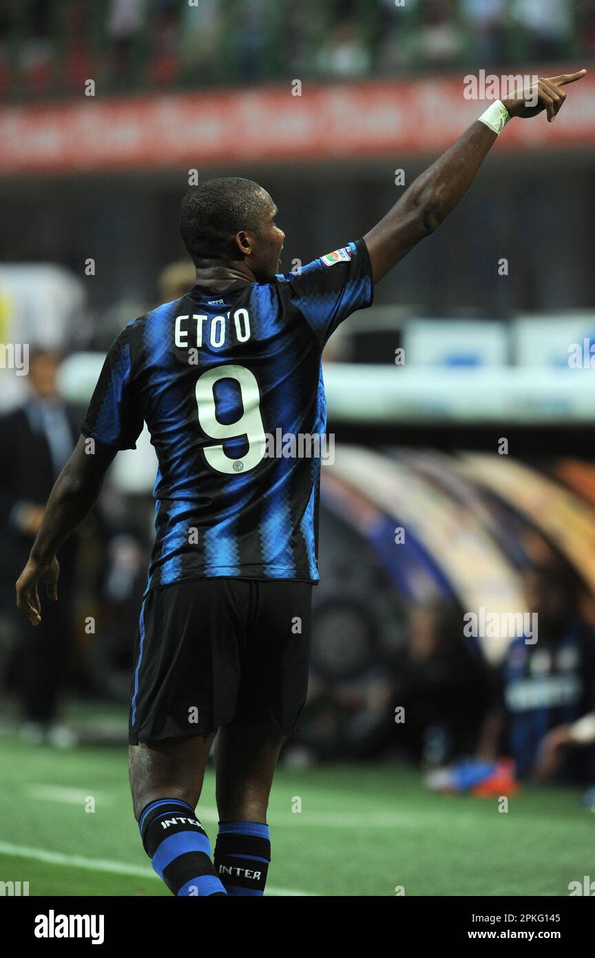 Mailand, Italien, 11/09/2010 : Samuel Eto’o während des Spiels Inter Udinese Stockfoto