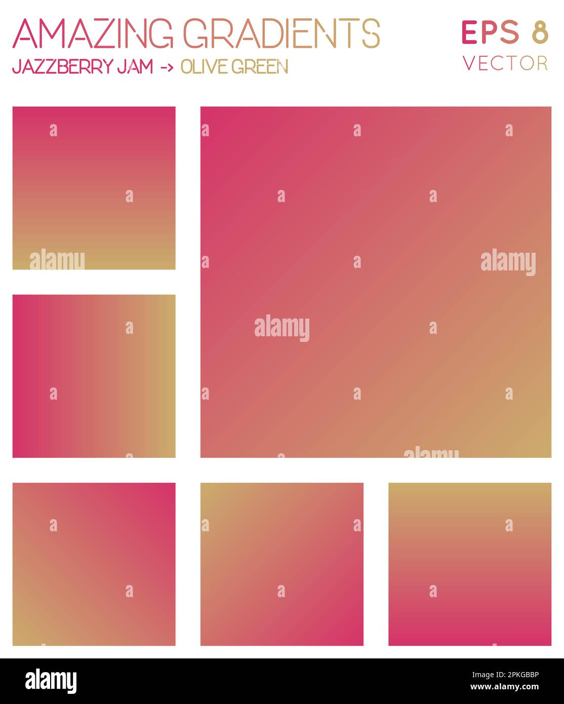 Bunte Farbverläufe in Jazzbeermarmelade, olivgrüne Farbtöne. Tatsächlicher verlaufender Hintergrund, moderne Vektordarstellung. Stock Vektor