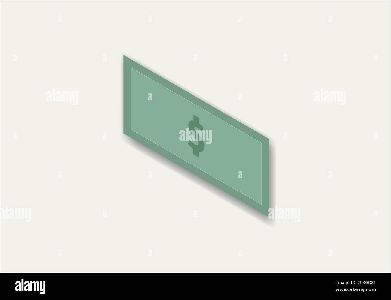 Geldbanknoten. Isometrische Konstruktion. Vektordarstellung Isometrisches Gelddesign. Stock Vektor