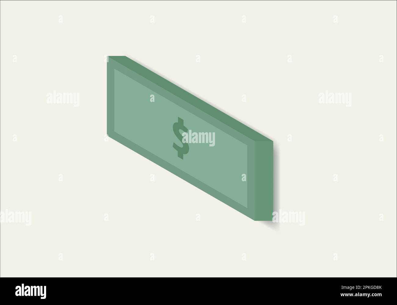 Geldbanknoten. Isometrische Konstruktion. Vektordarstellung Isometrisches Gelddesign. Stock Vektor