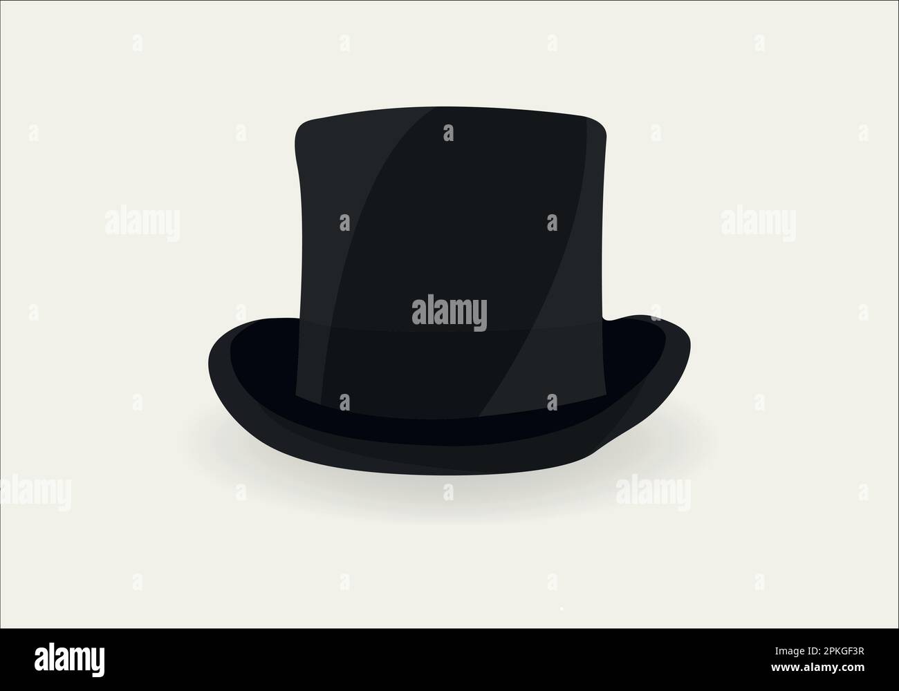 Vintage-Hut Handzeichnen mit schwarzem und weißem Clipart isoliert auf weißem Hintergrund Stock Vektor