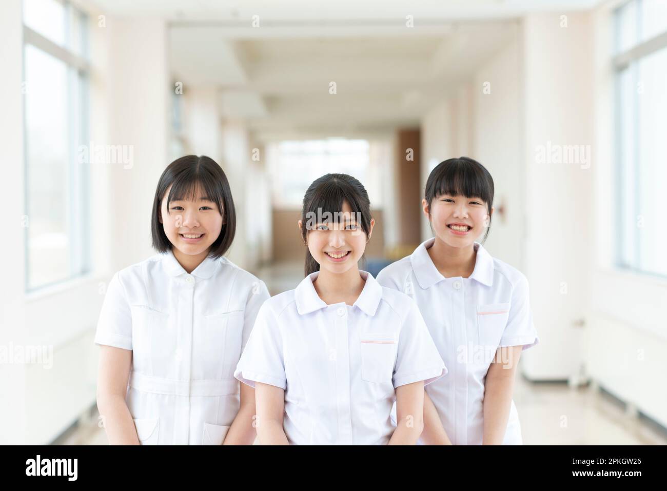 Lächelnde Krankenpflegeschülerin Stockfoto