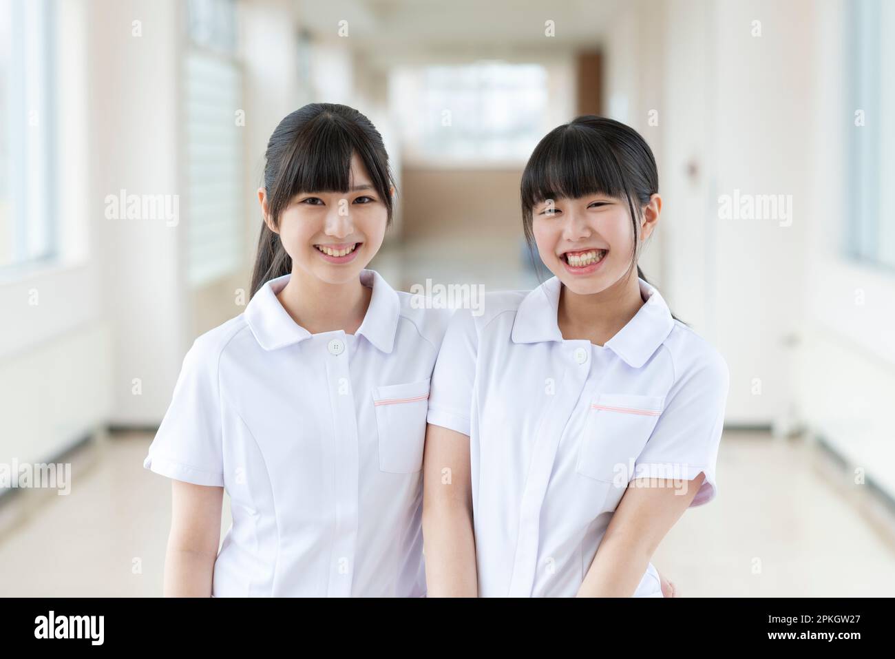Lächelnde Krankenpflegeschülerin Stockfoto